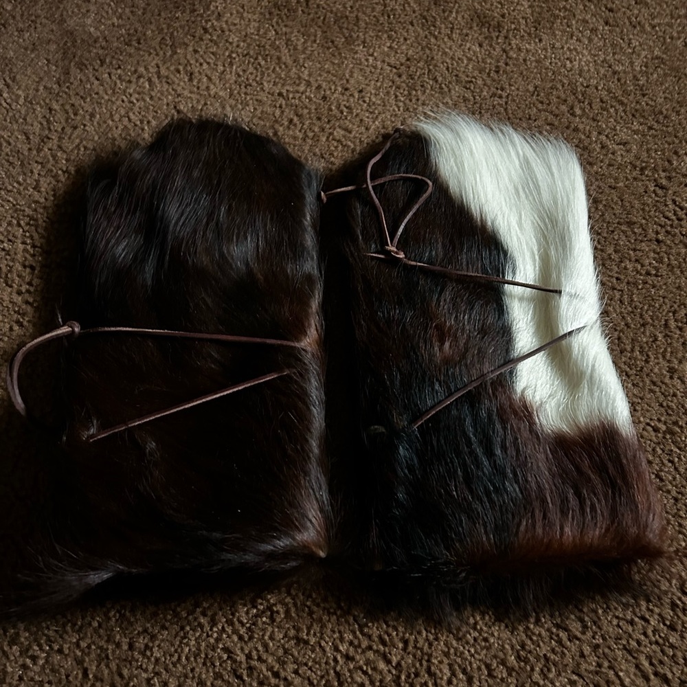 Cow hide boot rugs new